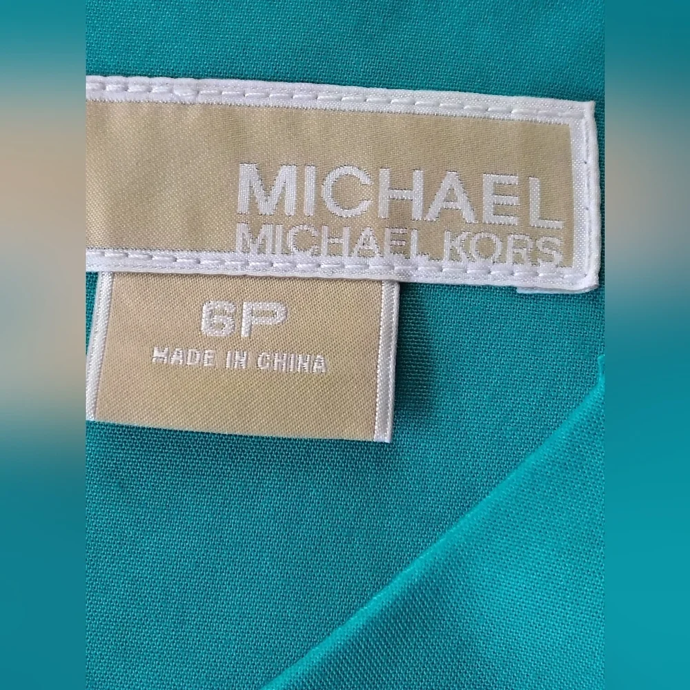 Michael Kors Teal Sleeveless Dress Size 6P